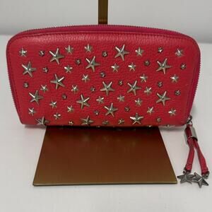 Jimmy Choo Star-Studded Zip Around Wallet 28864